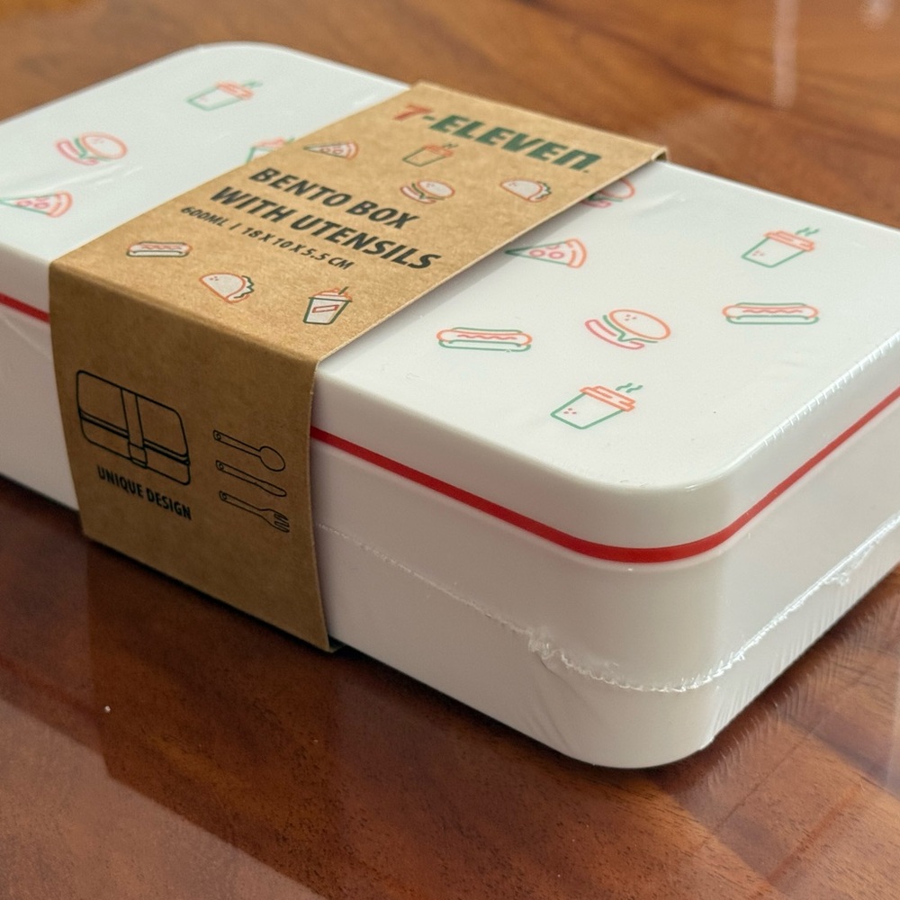 White Bento Box with Utensils